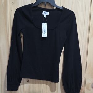 Elegant Black Long Sleeve Top